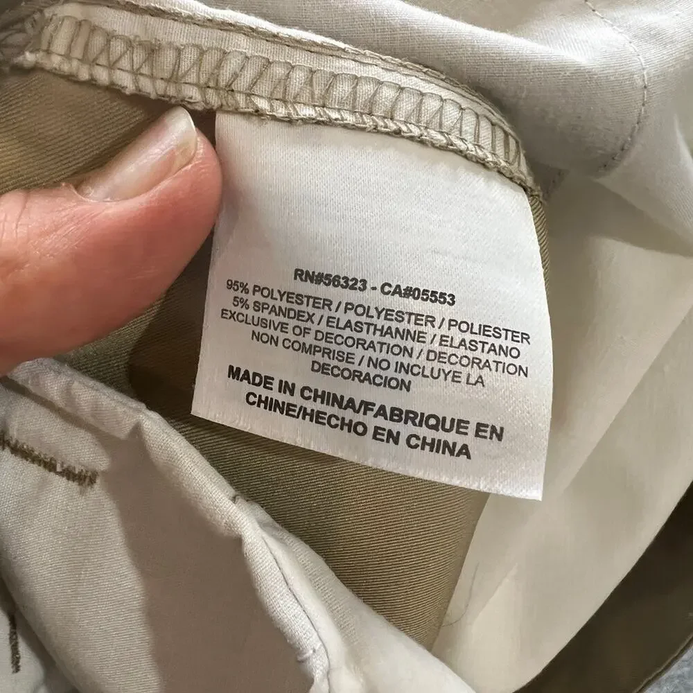 Nike Pants Mens 36 Beige Golf DriFit Tech Flat Front Performance Chino Quick Dry